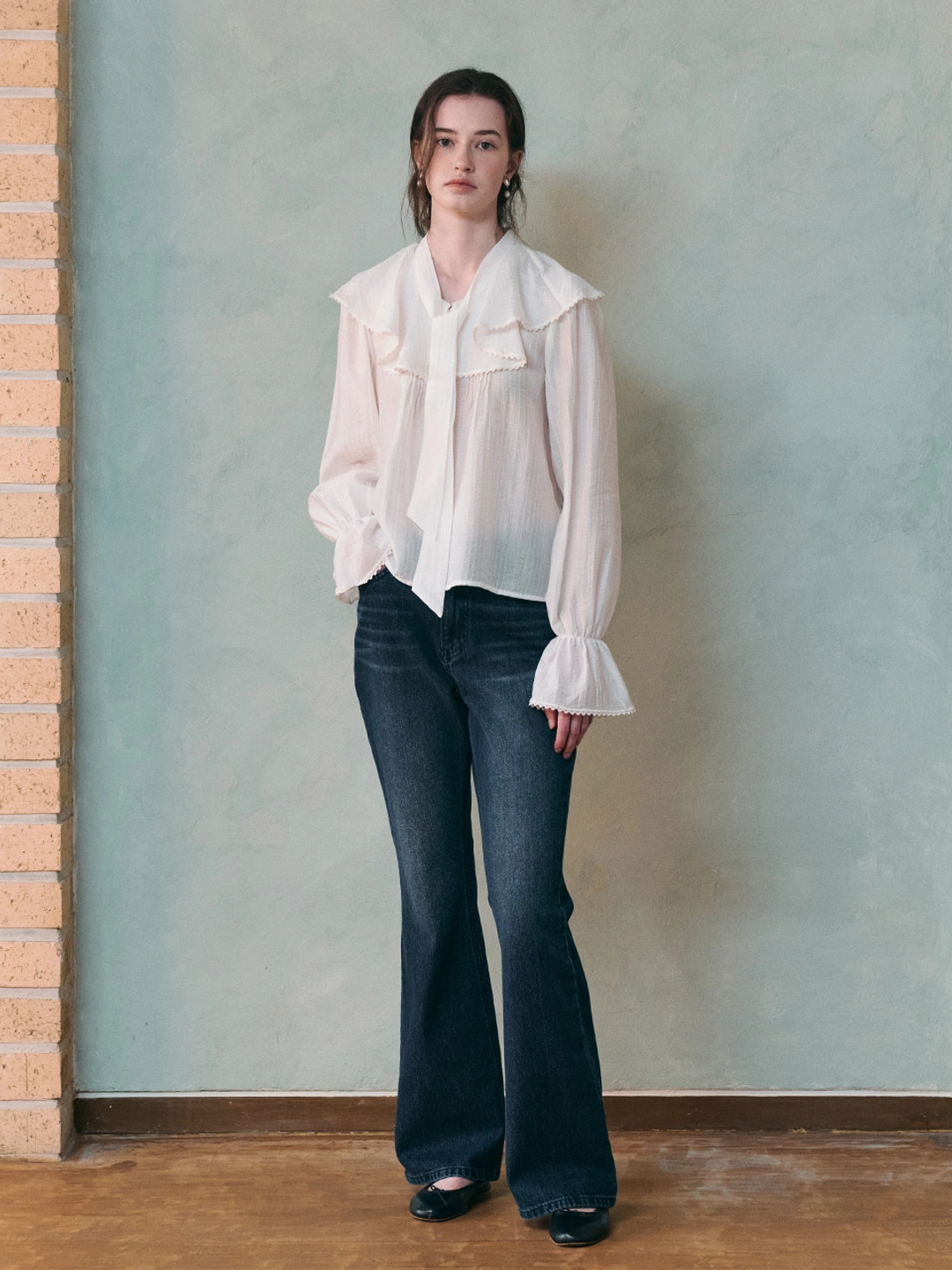 르니나 JAMIE bootcut denim pants_deep blue 상품 이미지 2