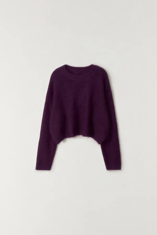 앙고라 크롭 풀오버 PURPLE