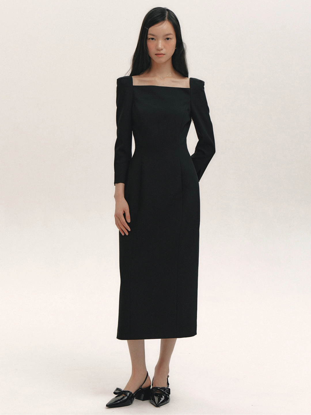 플로움 Essential Square Neck Dress(2color) 상품 이미지 2