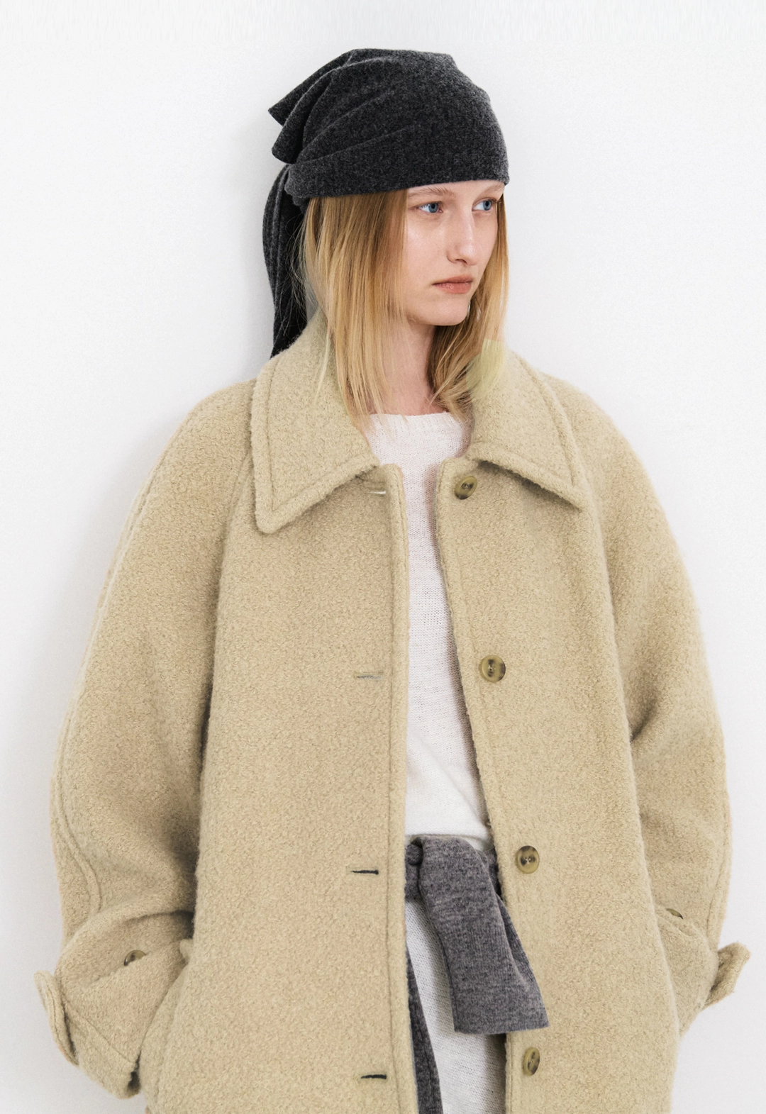 아뜰리에 나인 (CT-1470)FLUFFY WOOL BOUCLE COAT 상품 이미지 3
