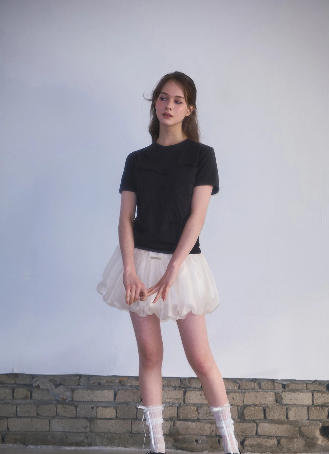 로제프란츠 Sheer Pumpkin Mini Skirt [Ivory] 상품 이미지 2