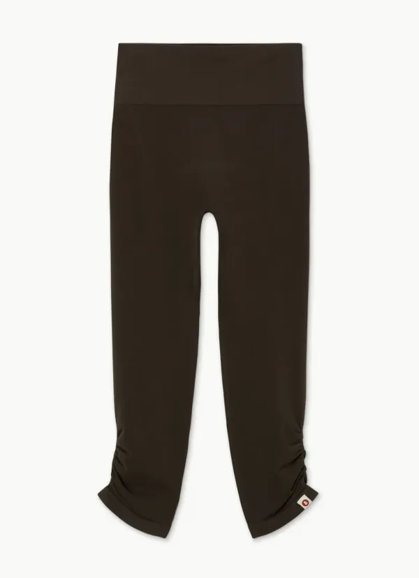 Seamless shirring leggings_Hot Fudge
