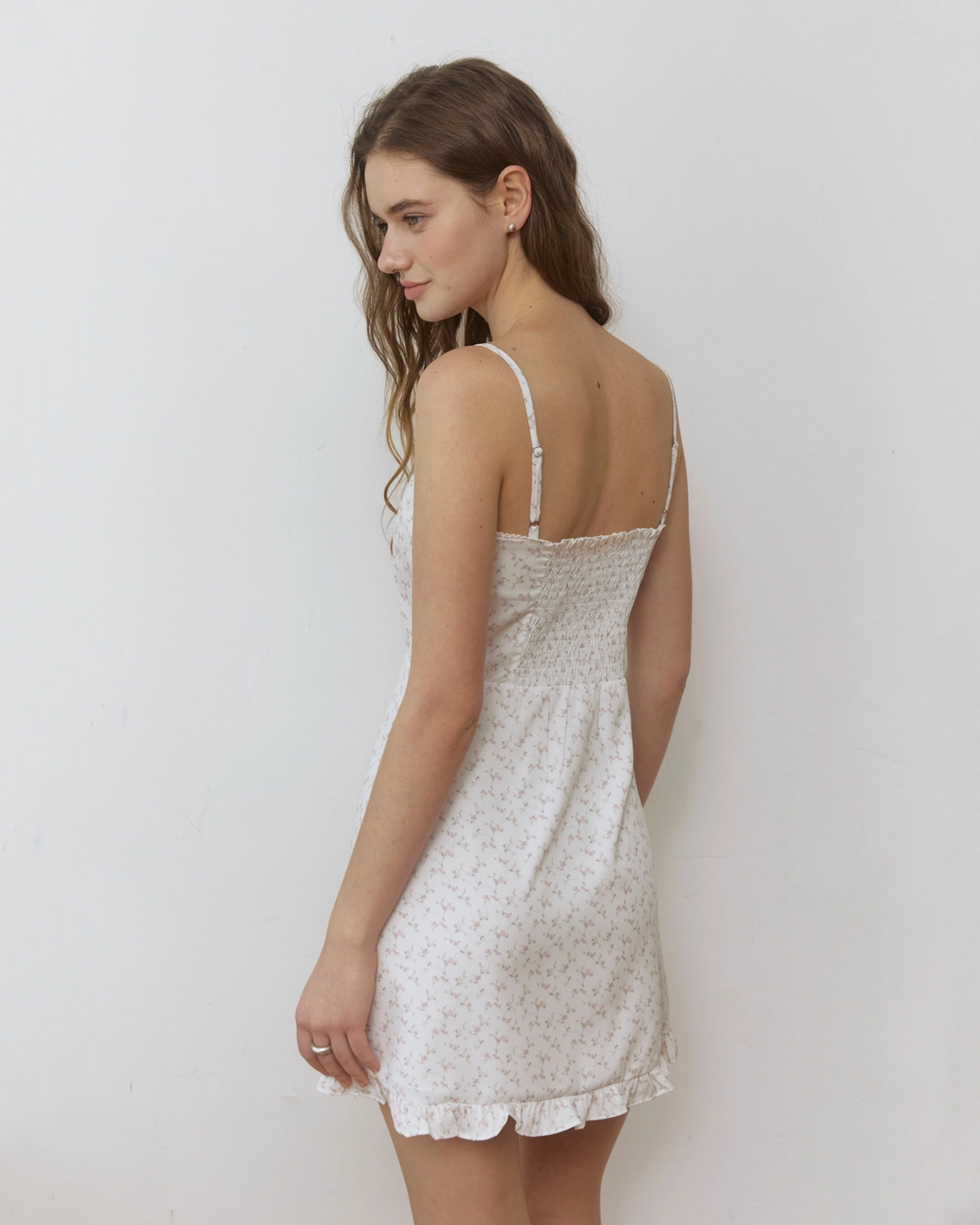 어다울 Lovey vintage pattern mini dress - ivory 상품 이미지 3