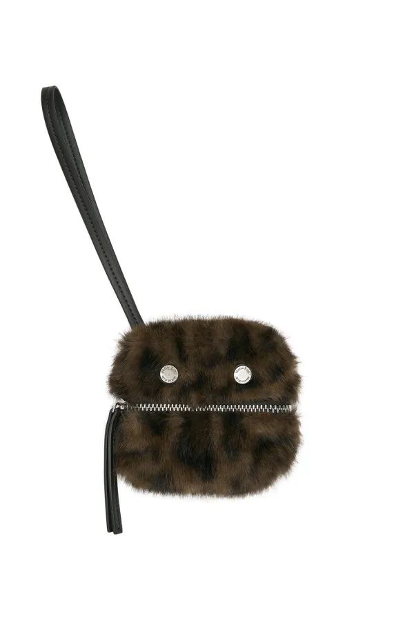 LEOPARD MINI POUCH IN BROWN