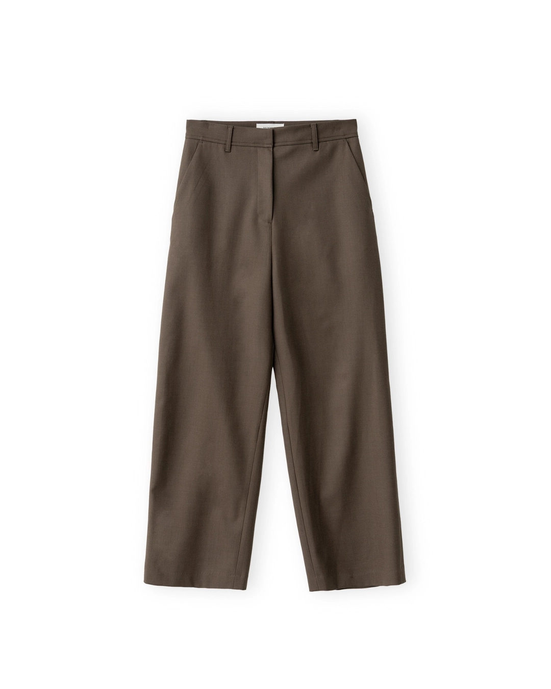 브라운야드 W Wide Wool Pants, Brown 상품 이미지 1