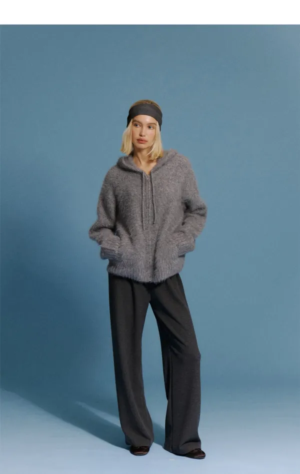 [6TH] Wool Banding Pants in Charcoal