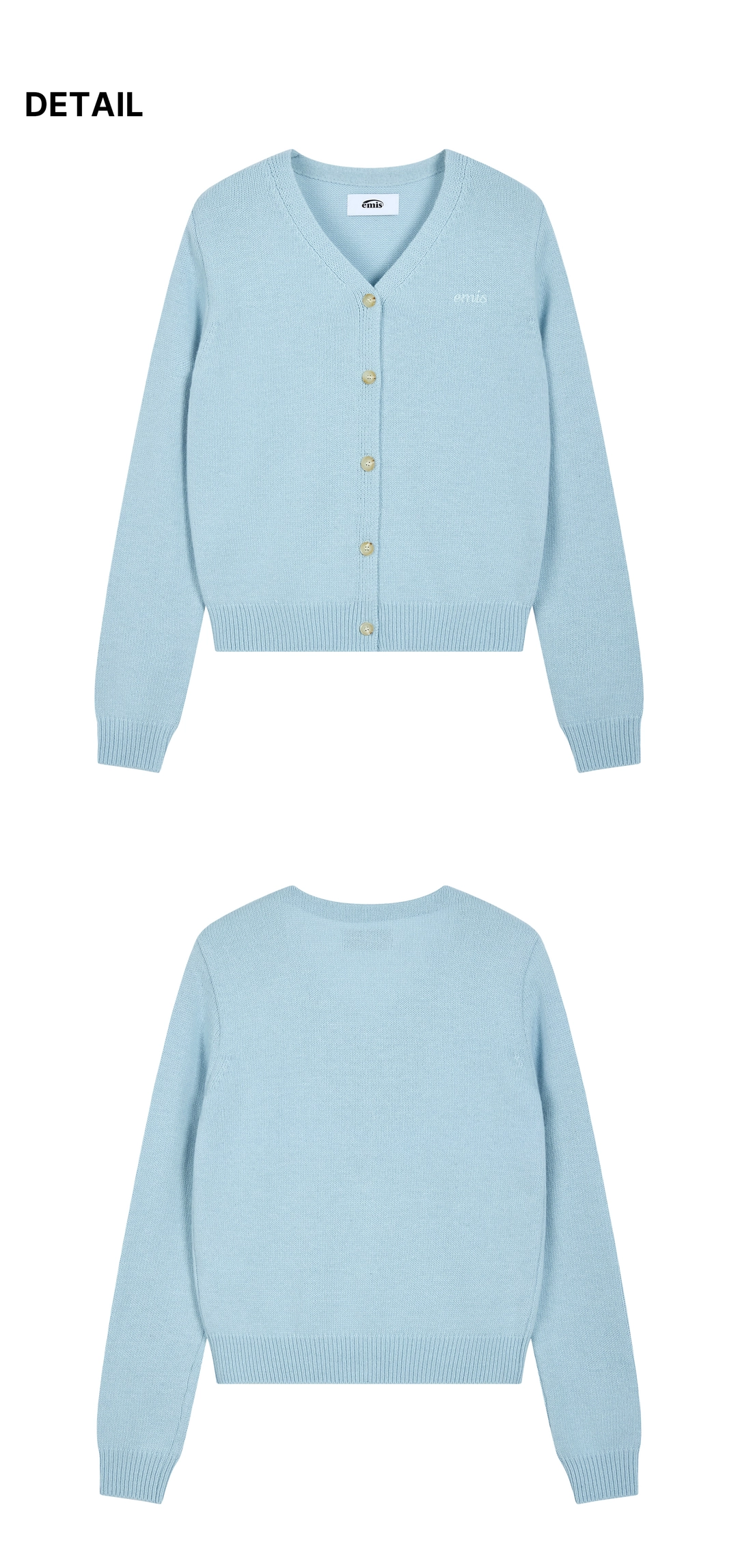 이미스 (W) V-NECK CARDIGAN-SKY BLUE 상품 이미지 1