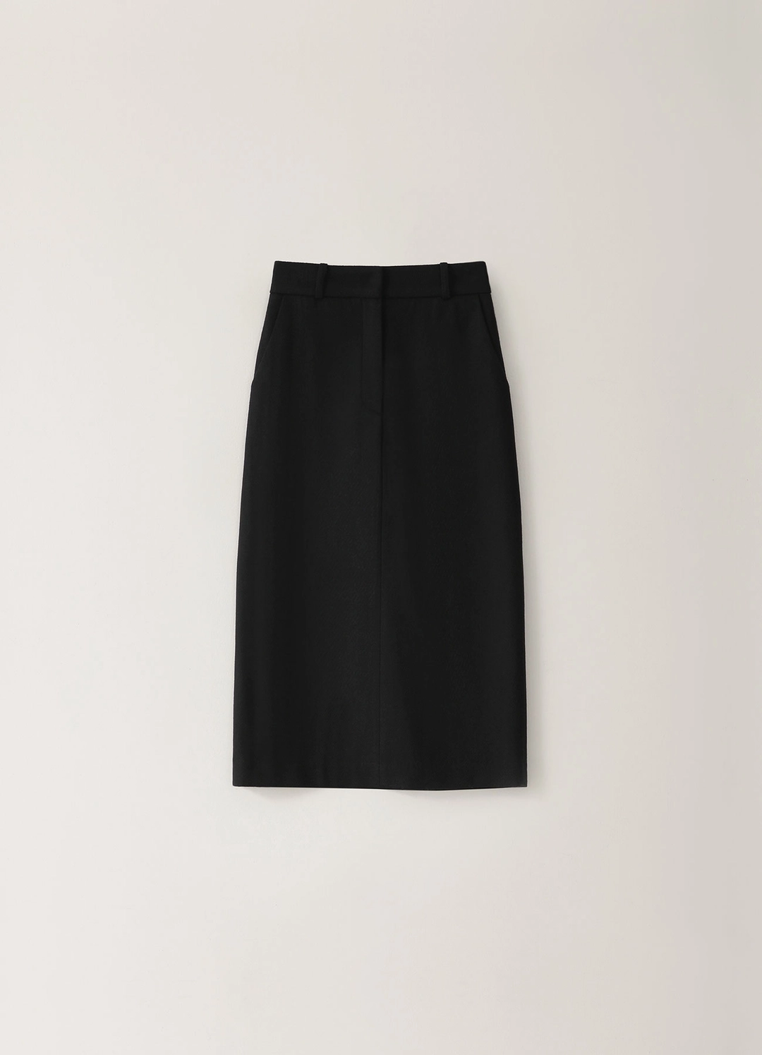 페블엠 Slim H-line Long Skirt - Black 상품 이미지 1