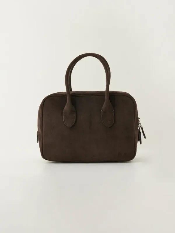 Porter square bag small_brown(Suede)