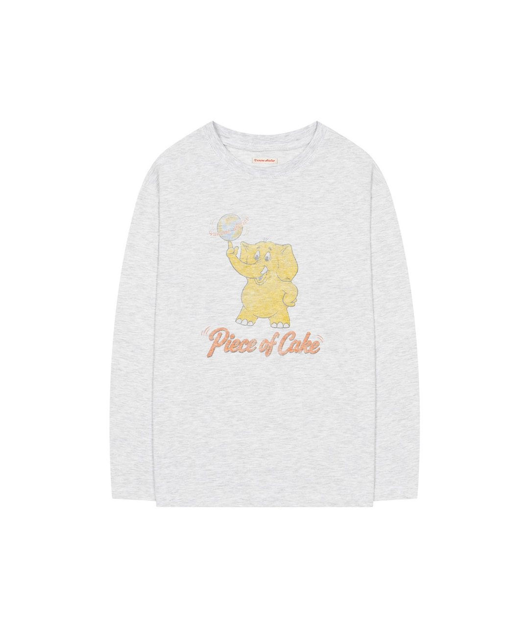 반원 아뜰리에 A3636 Retro elephant 롱 슬리브_Melange white 상품 이미지 1