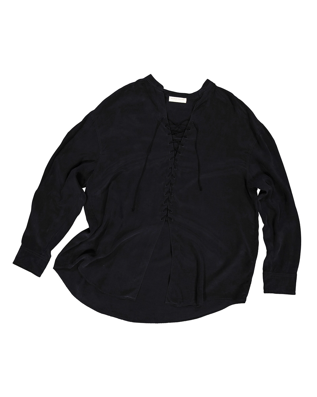 모노크롬 cecilie lace-up blouse (black) 상품 이미지 1