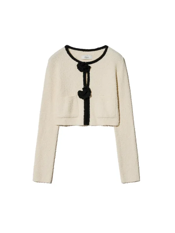 [아이유,박민영 착용][4차] Crochet Knit Jacket Ivory
