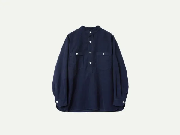 Via Robin henleyneck shirt blouse (Navy)