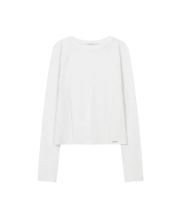 Reverse overlock long sleeve WHITE