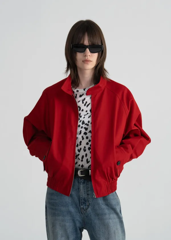 (UNI) HARRINGTON ENGLISH BLOUSON - RED