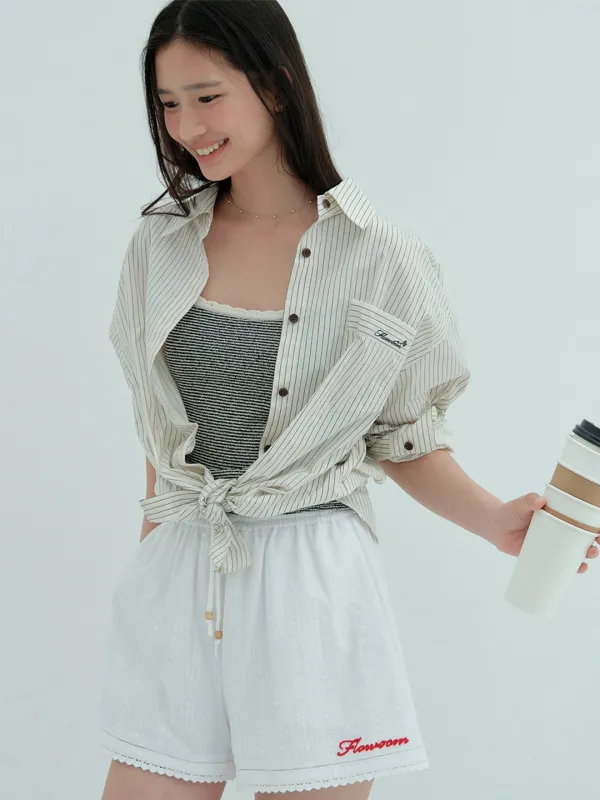 Stripe Roll Up Shirt(2Color)