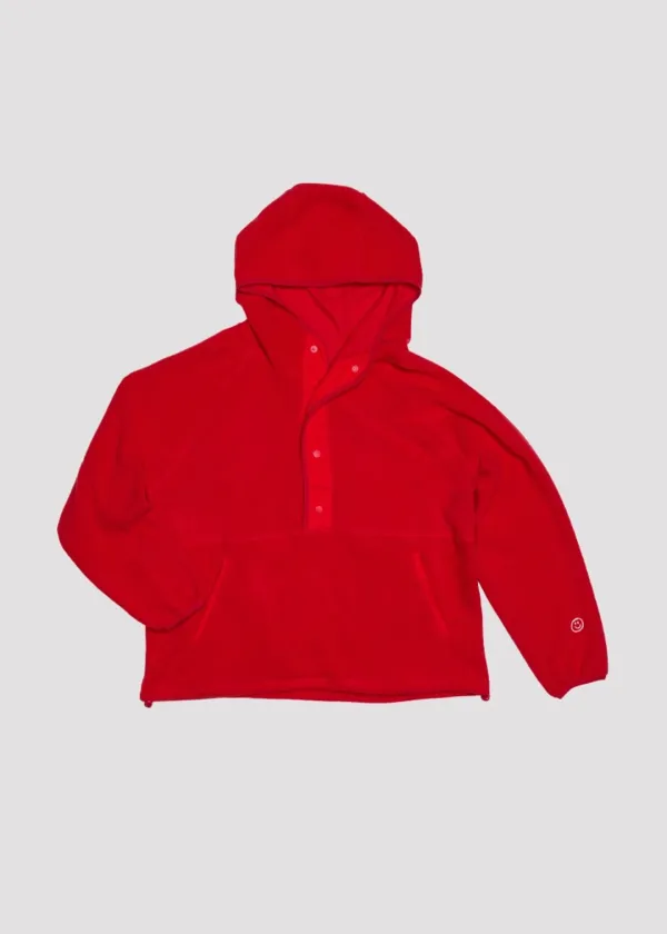 FLEECE ANORAK LOVE RED