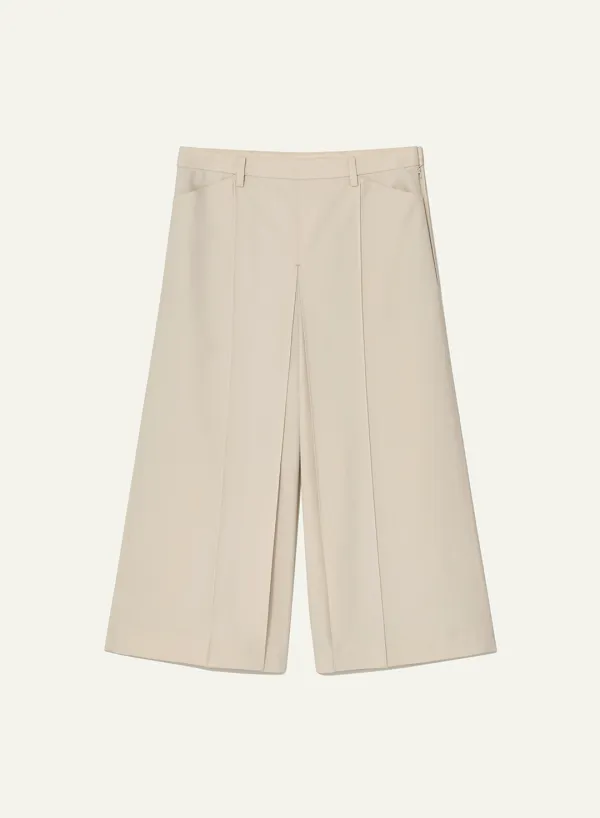 Passe Pleats Trouser Ivory