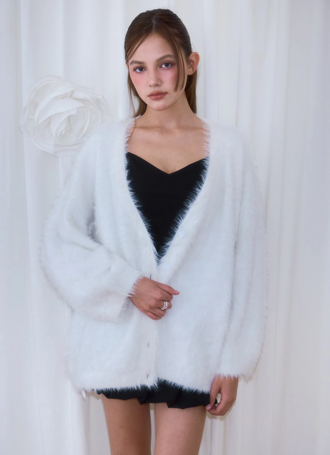 로제프란츠 Fur Overfit Cardigan [Ivory] 상품 이미지 2