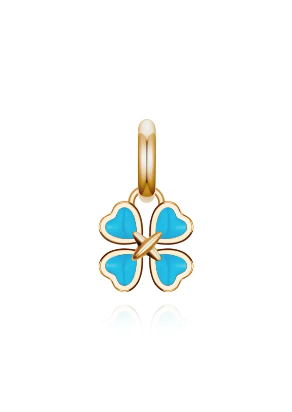 Blue Clover Charm