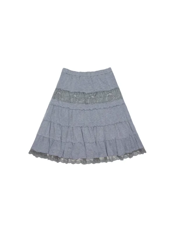 ✲7TH TALE MIDI SKIRT MELANGE