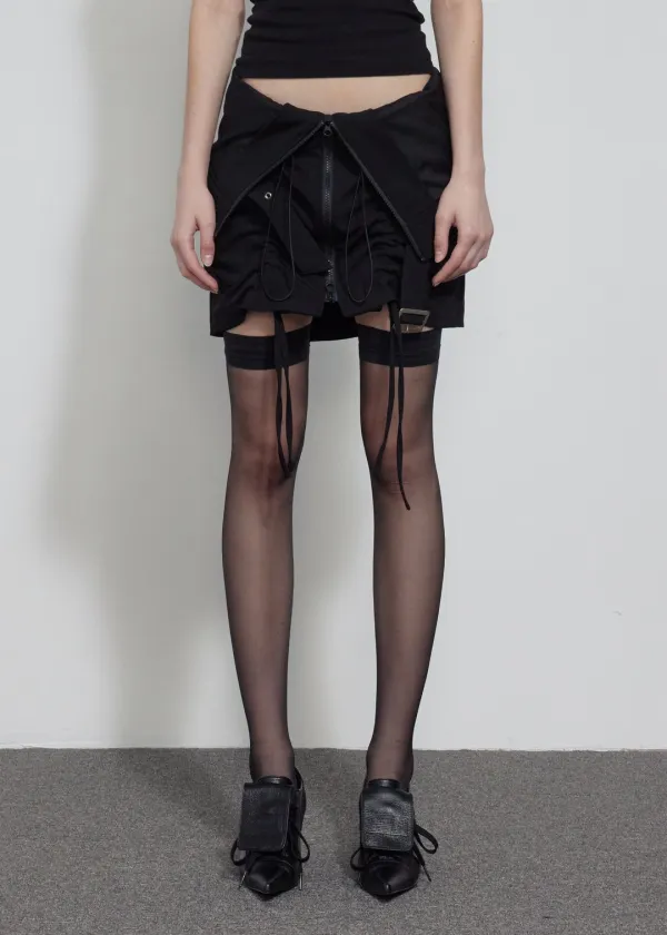 MULTI-WAY UTILITY SKIRT, BLACK