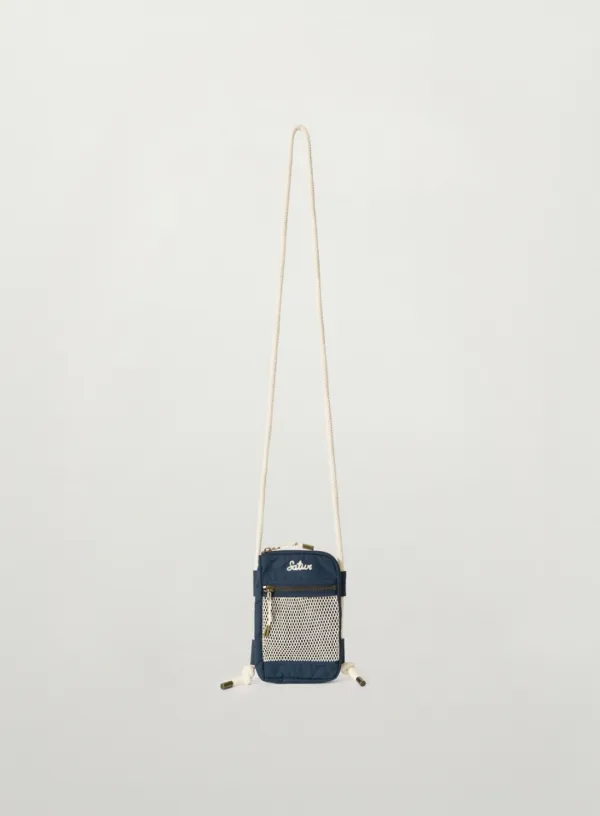 Net Pocket Travel Cross Bag - Navy