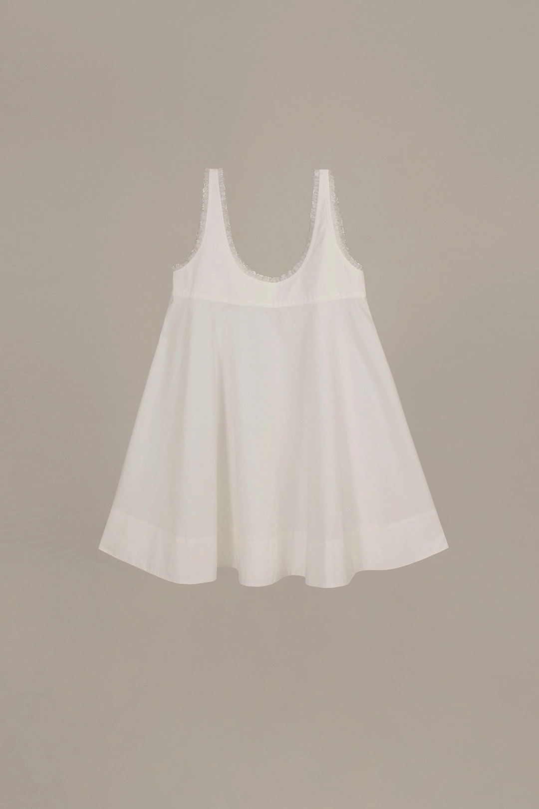 BABYDOLL MINI DRESS_PURE WHITE