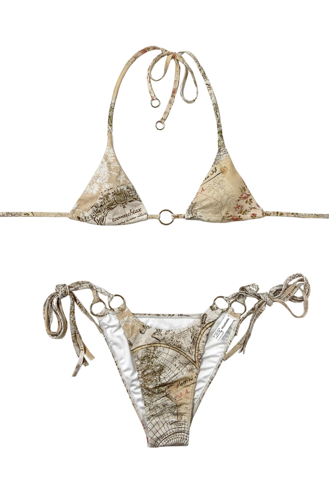 투머치택스 VINTAGE MAP O-RING BIKINI 상품 이미지 1