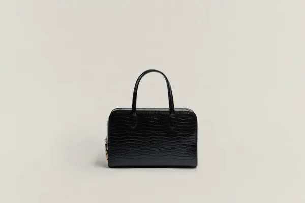 SAC LOQUET SMALL CROCO BLACK