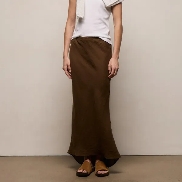 Linen Skirt - Cocoa