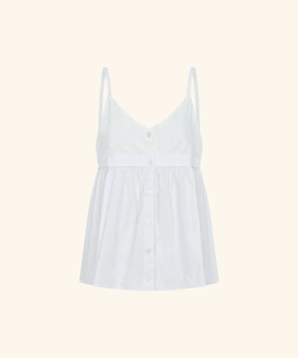 Cine Punching Lace Blouse ( White )