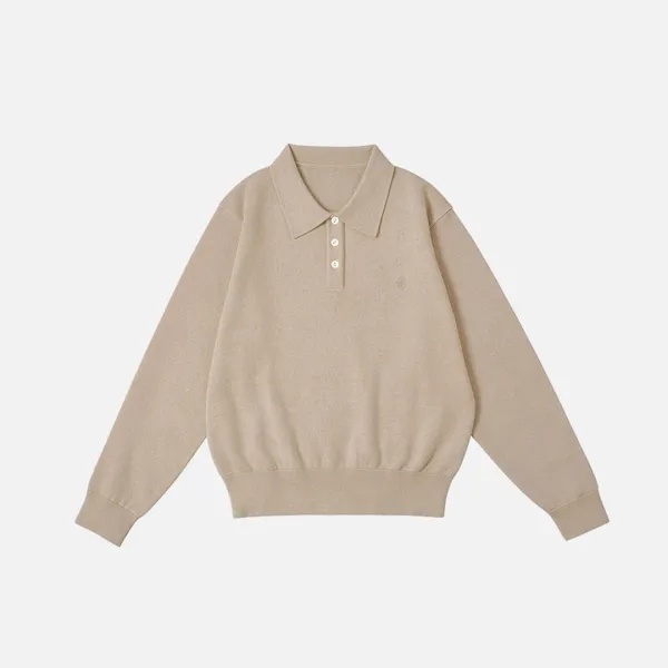SIKN2136 클래식 카라 니트_Beige