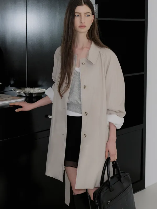 wrinkle trench coat (beige) orc 6121