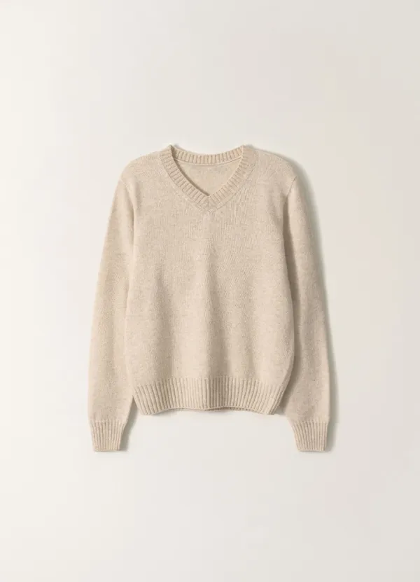 Marsh V-Neck Pullover (Oatmeal)