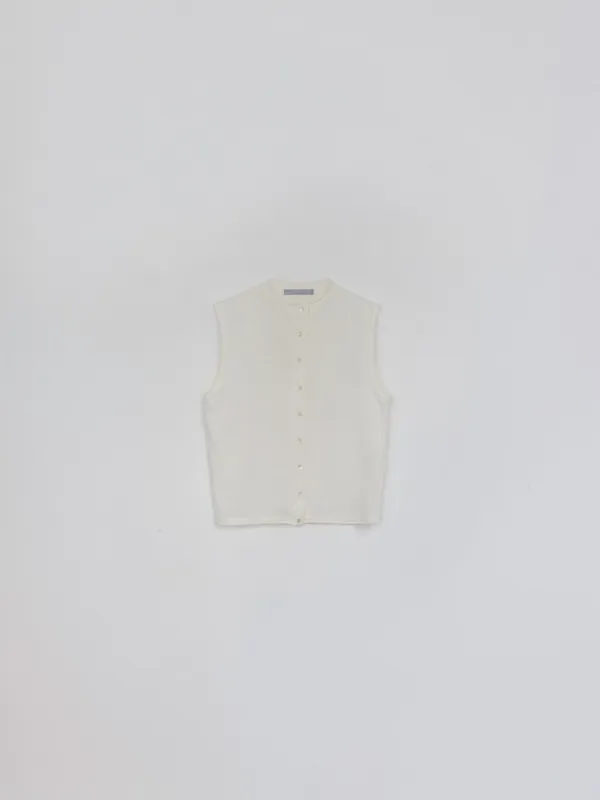 Soft Summer Knit Vest (Ivory)