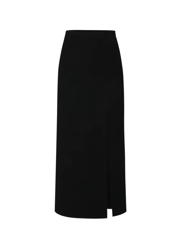 Bella Slit Skirt (Black)