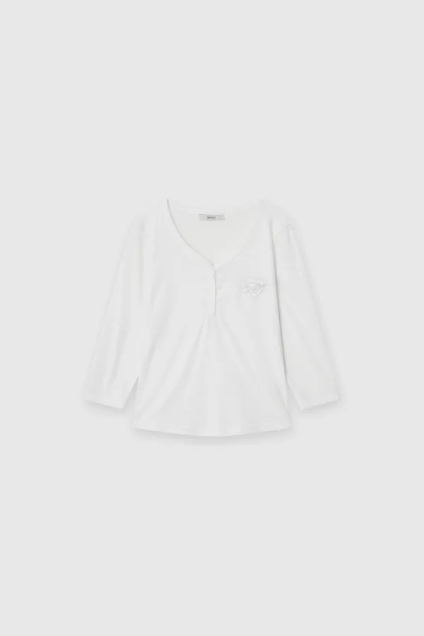 Logo Button Top White