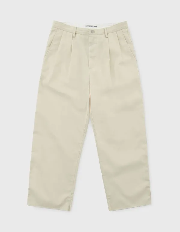 RAW CUT CHINO PANTS / Ivory