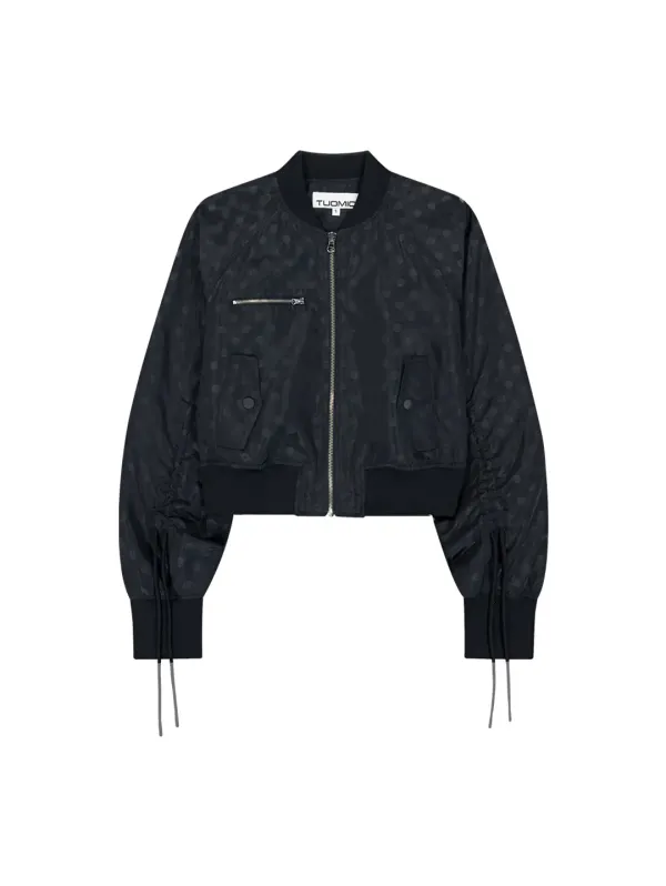 RIBBON DOT BOMBER [BLACK]