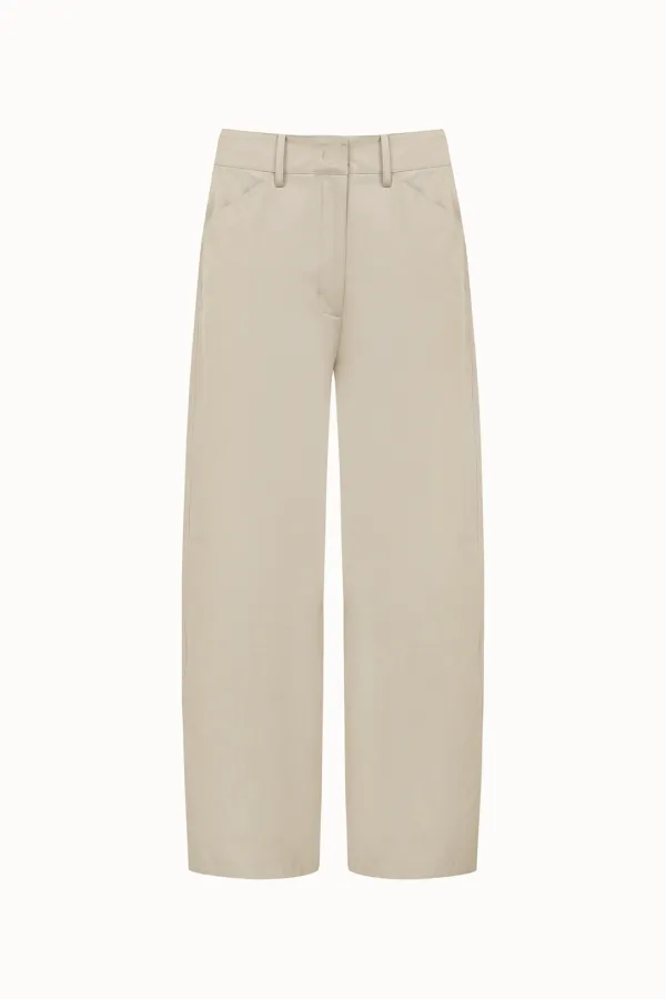 [4차 리오더]Natural Curved Cotton Pants[LMBFSPPT505]-Beige
