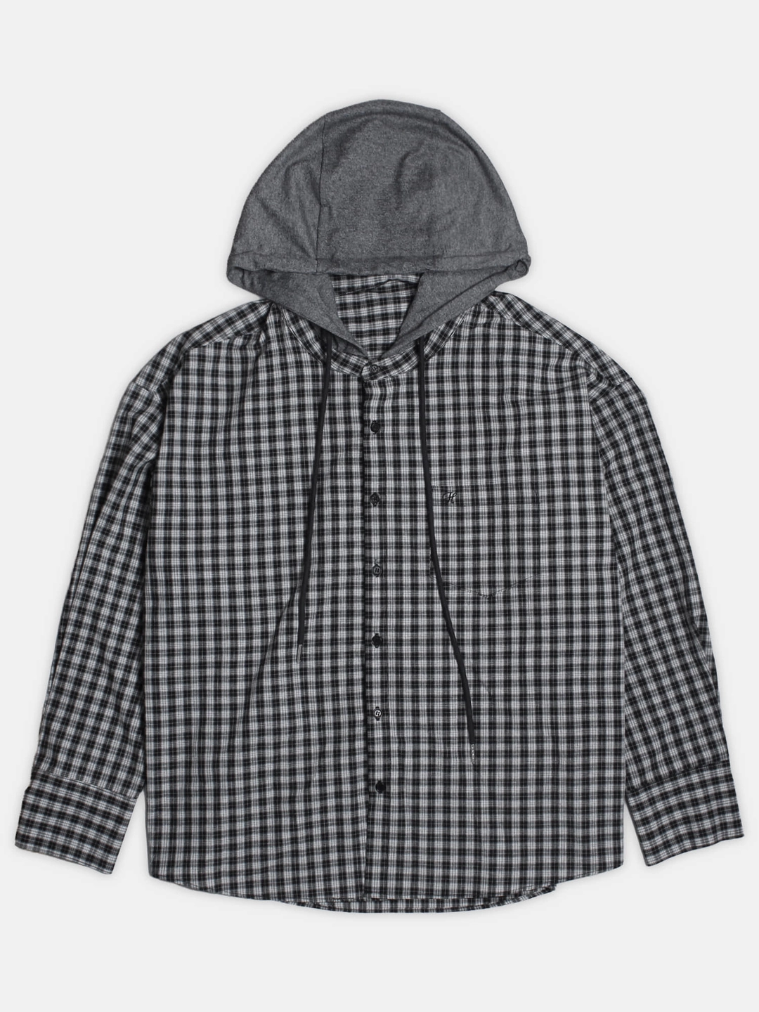 헤더먼트 hoodie combi shirts (black) 상품 이미지 1