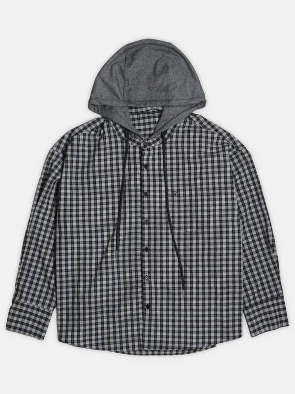 hoodie combi shirts (black)