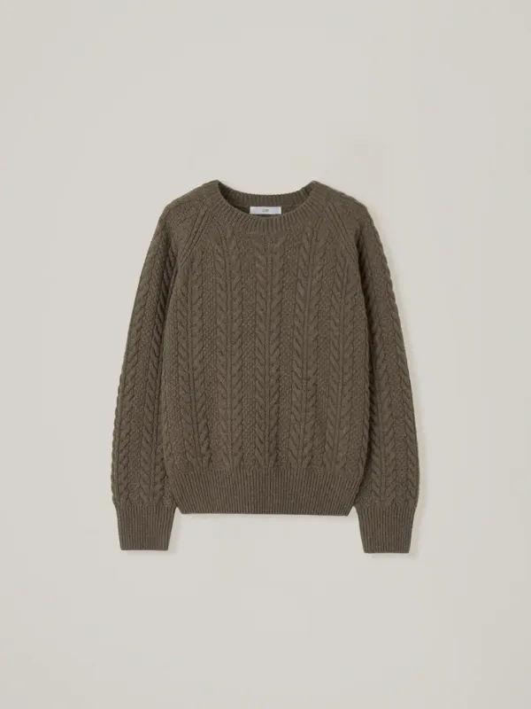 Carrie cashmere cable knit - Brown