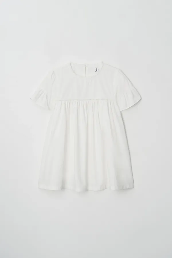 renee shirring blouse - white