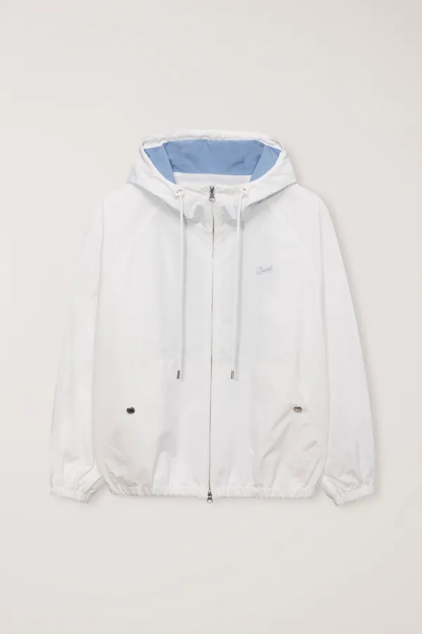 UNISEX LOGO WINDBREAKER WHITE SOFT BLUE_UDJU6A113WT