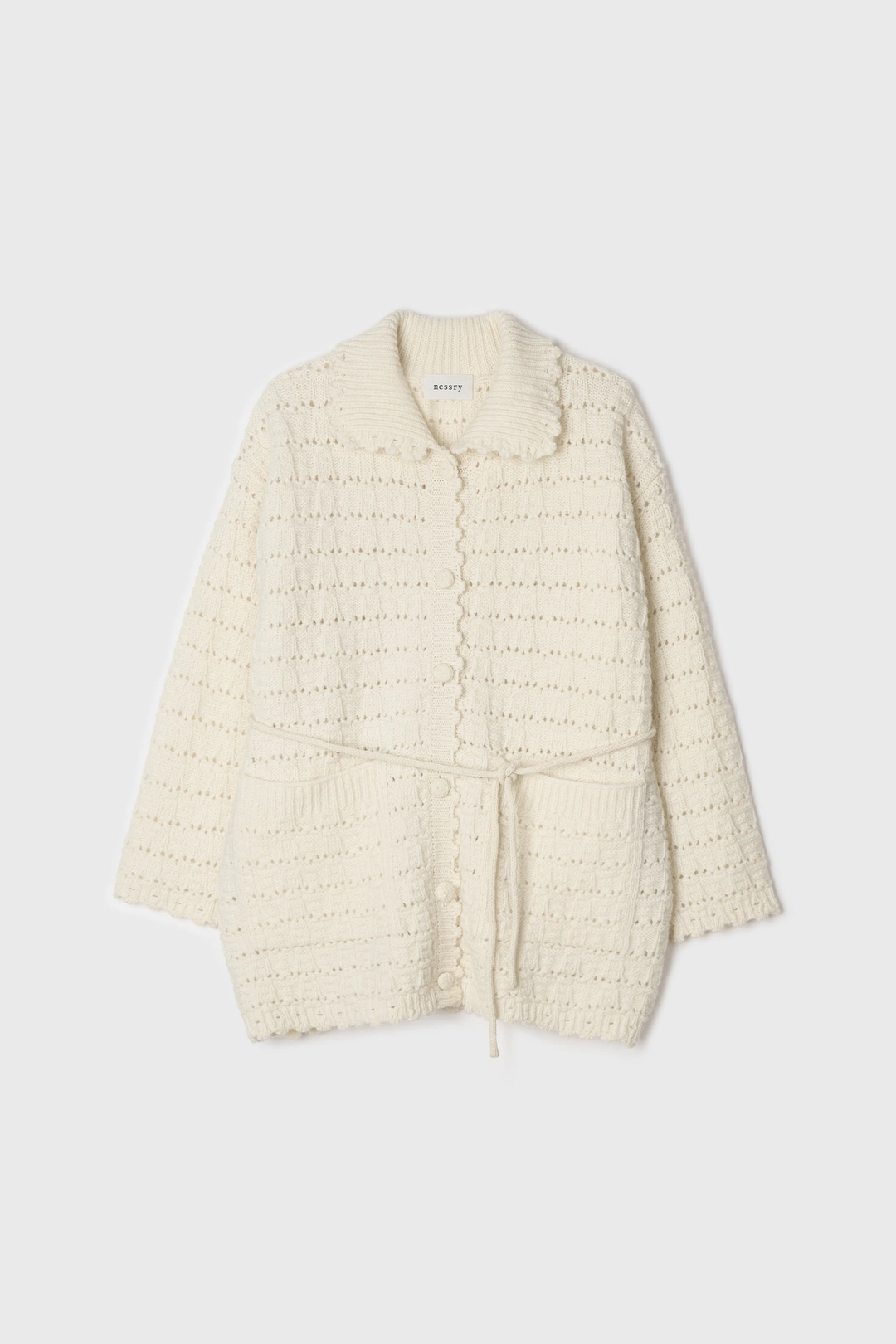 네세서리 Crochet Knit Cardigan (Ivory) 상품 이미지 1
