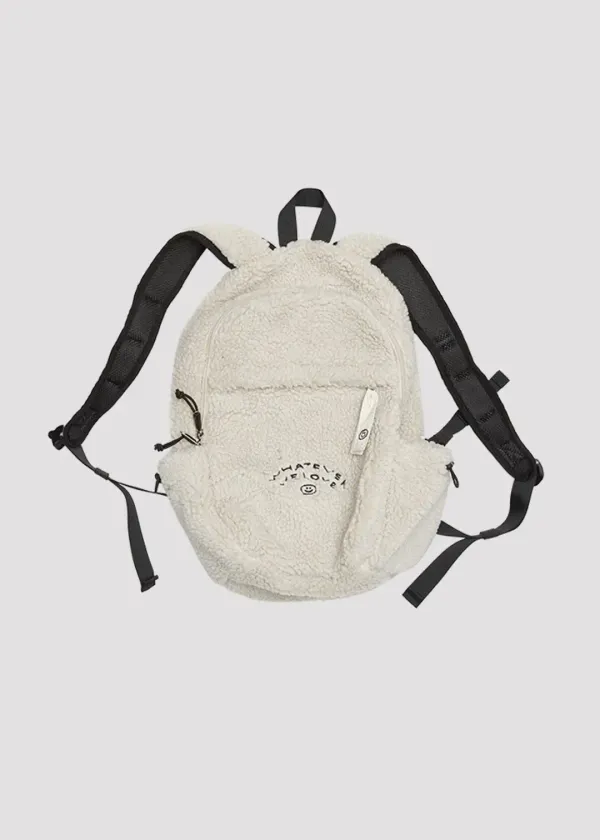 FLEECE BACKPACK WE LOVE IVORY