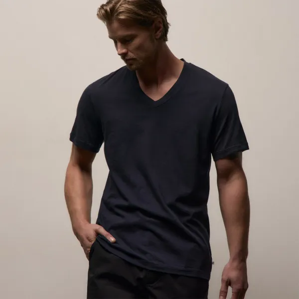Short Sleeve V Neck - Deep