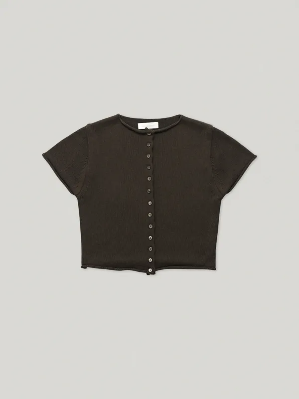 Minasue Half Cardigan Brown (3rd) - Smoothmood